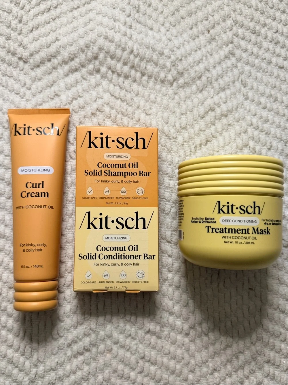 🤍New Kitsch full coconut oil hair care bundle🤍